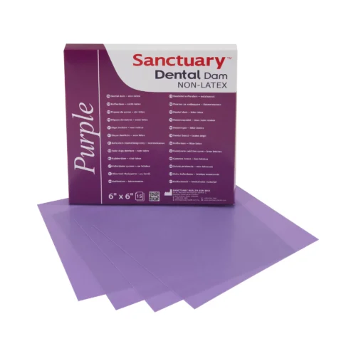 Sanctuary Powder-free Non-latex Purple Dental Dam (PACK OF 15)