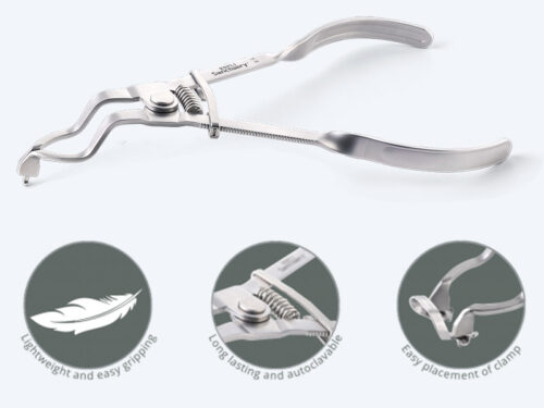 Sanctury® Ivory Rubber Dam Forcep