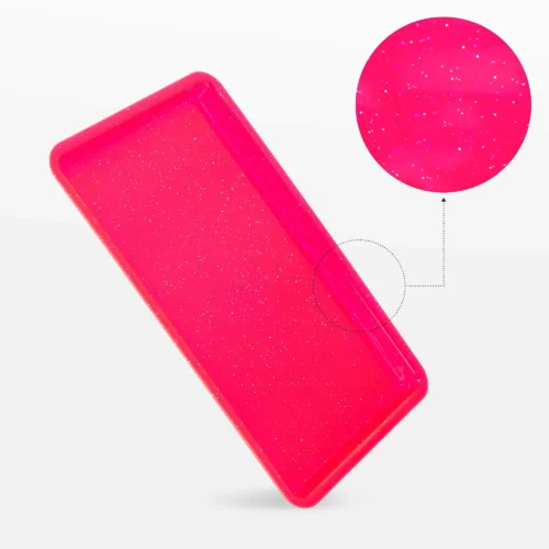 Indusbello Autoclavable Fluorescent Glitter Tray Pink Medium