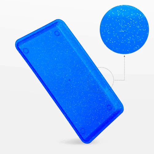 Indusbello Autoclavable Fluorescent Glitter Tray Blue Large