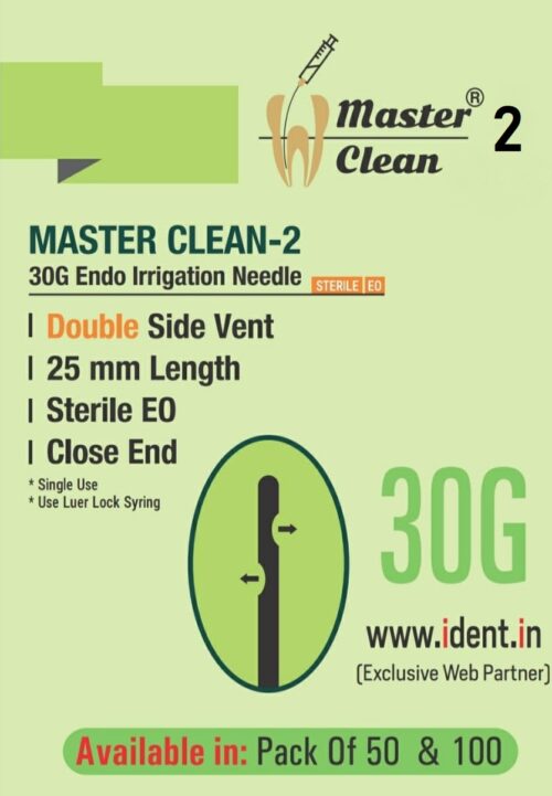 Master clean® 2 (pack of 100) 30G Double side vented Non sterile needle - Image 2
